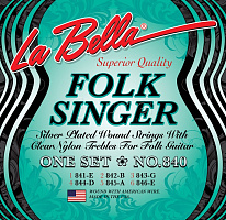 Комплект струн для классической гитары 840 Folksinger с наконечником 